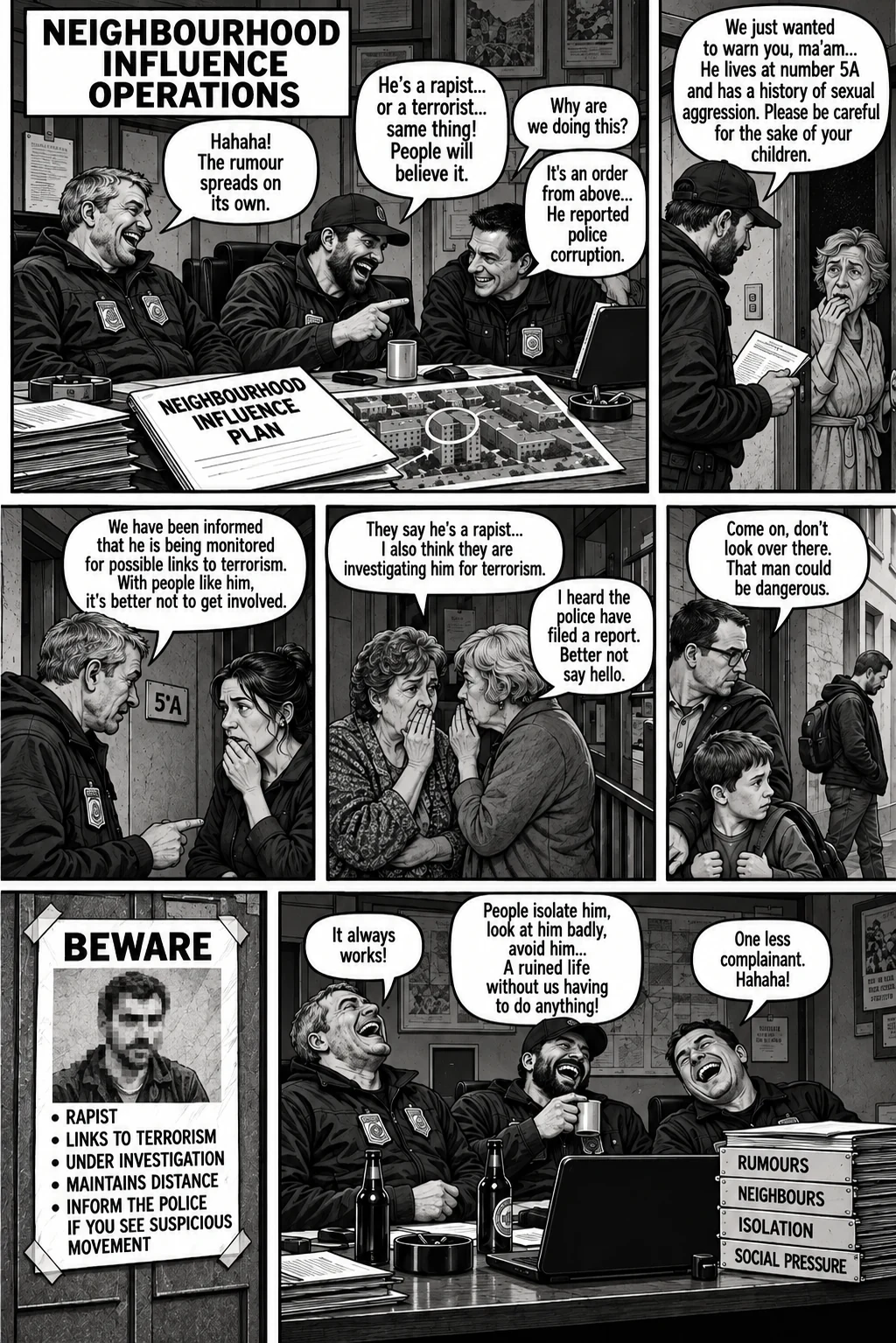 Neighborhood Influence Operation comic excerpt